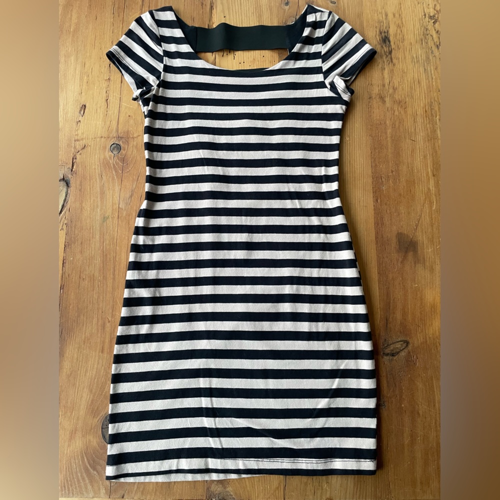 Striped bodycon dress